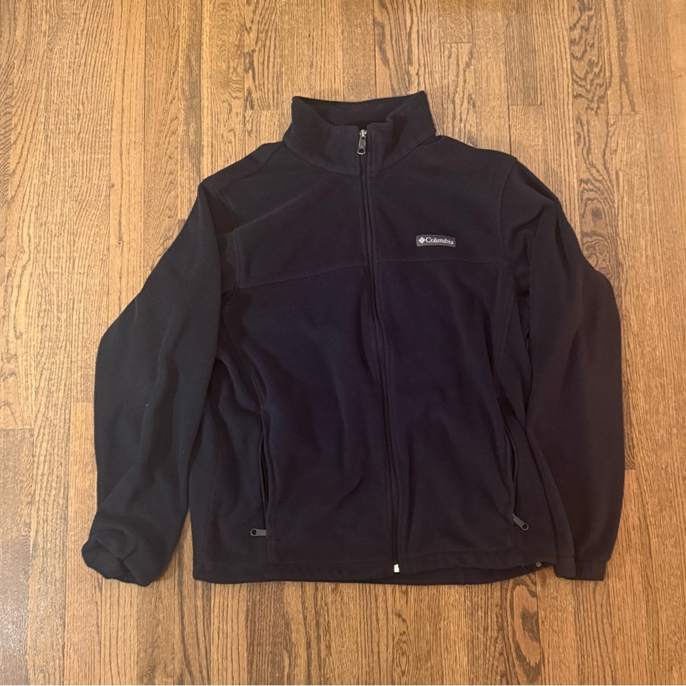 Men’s Columbia Black Lightweight Fleece Jacket size Large